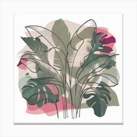 Tropical Leaves 3 Canvas Print