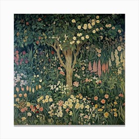 Garden Of Flowers Art Canvas Print