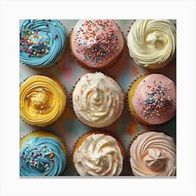 Cupcakes Art Canvas Print