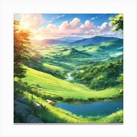 Landscape Painting 18 Canvas Print