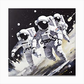 Astronauts In Space Canvas Print