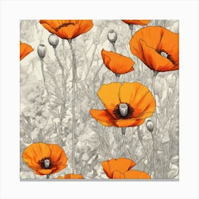 Golden Splendor: California Poppies in Bloom 7 Canvas Print