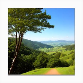 View From A Hillside Canvas Print