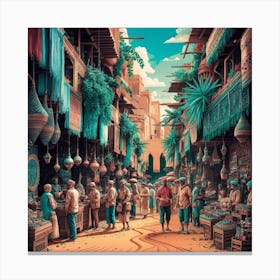 Marrakesh Market Canvas Print