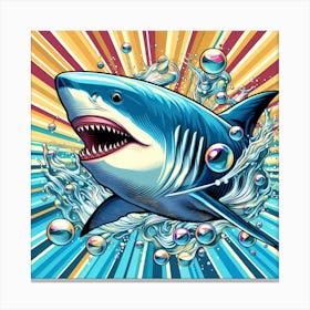 Shark In The Sea 1 Canvas Print