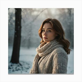 Portrait Perfect Winter Morning Art 0 Canvas Print