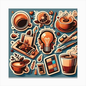 Coffee and Creativity 1 Canvas Print