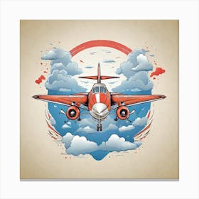 Airplane In The Sky 2 Canvas Print