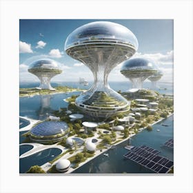 Futuristic City 118 Canvas Print