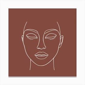 Portrait Of A Woman'S Face Canvas Print