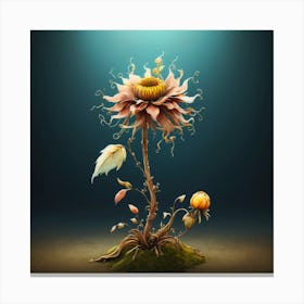 Flower In The Dark Canvas Print