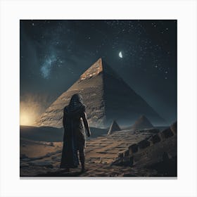 Egyptian Man In The Desert Canvas Print