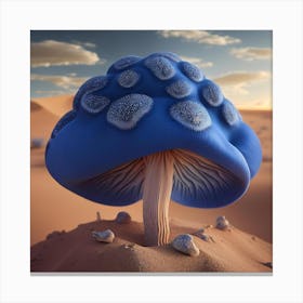 Indigo Mushroom Canvas Print