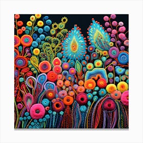 Colorful Flower Garden Canvas Print