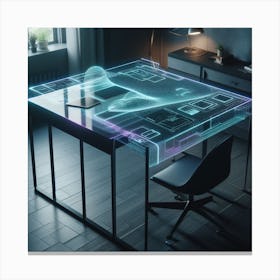 Futuristic Desk 2 Canvas Print
