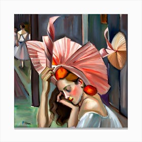 Girl In A Hat Canvas Print