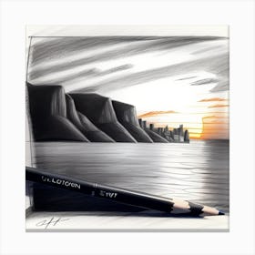 3d Pencil Drawing Canvas Print