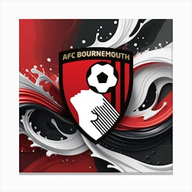 A.F.C. Bournemouth Logo Wall Arts 6 Canvas Print