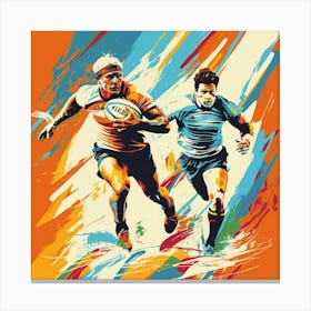 Rugby Players In Action 9 Canvas Print