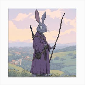 Rabbit With Sword Stampe su tela