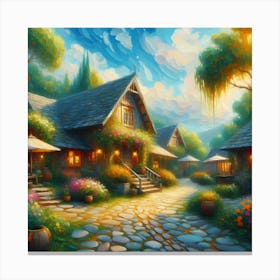 Fairytale Village 1 Canvas Print