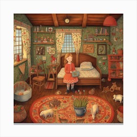 Little Girl'S Room Canvas Print