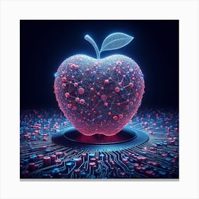 Apple On A Circuit Board Canvas Print