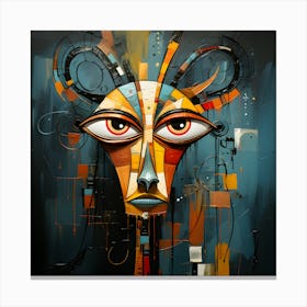 Ethereal Elegance Abstract Deer Portrait Canvas Print