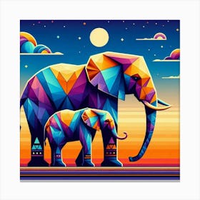 The Bold and Brave Brothers Elephants Canvas Print