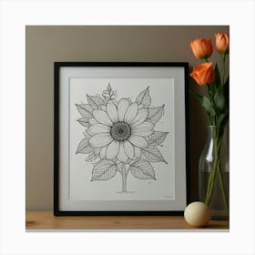 Sunflower Print Canvas Print