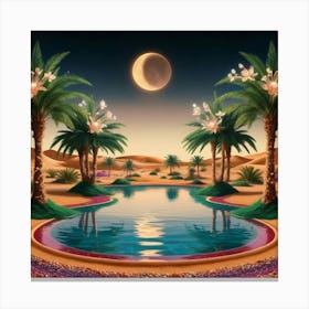 Night In The Desert 1 Canvas Print