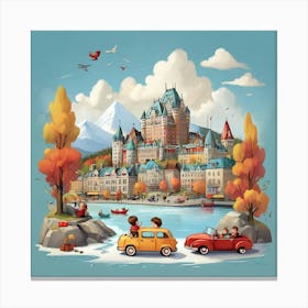 Autumn In Quebec art Canvas Print