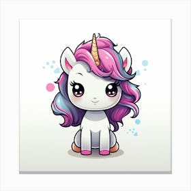 Cute Unicorn 604 Canvas Print