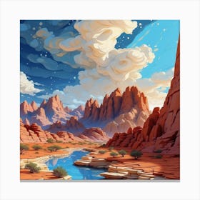 Desert Landscape Canvas Print