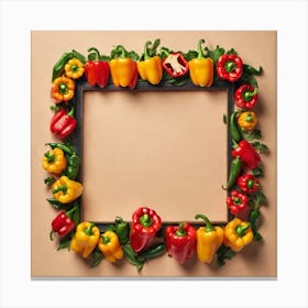 Frame Of Peppers 20 Canvas Print