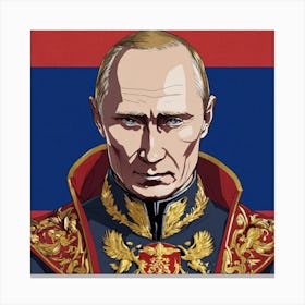 vladimir putin in evil anime style Canvas Print