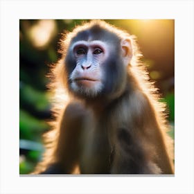 Monkey In The Sun Canvas Print