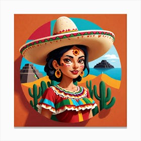 Mexican Girl 56 Canvas Print