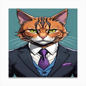 Business cat Canvas Print