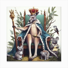 Kangaroo King 3 Canvas Print