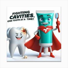 Fighting Cavities 2 Canvas Print
