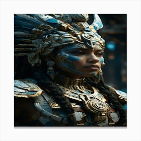 Aztec Warrior Canvas Print