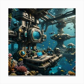 Underwater City 5 Canvas Print