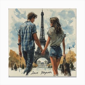 Paris Love Canvas Print