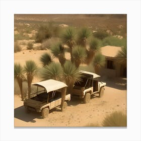 Desert cars Canvas Print