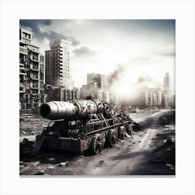 City In Ruins 1 Canvas Print