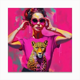 Leopard Tee Canvas Print