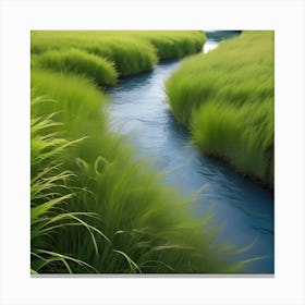 River In The Grass Canvas Print