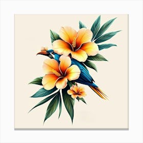 Hibiscus Flower Art 1 Canvas Print