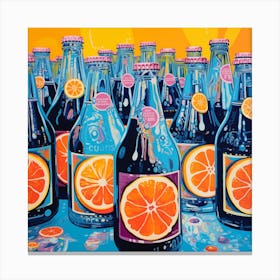 Oranges In Bottles Canvas Print